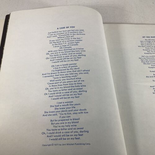 Joni MItchell Complete Charles Hansen Music Lyrics Piano Guitar 1971 PB1st Ed VG - Picture 4 of 12