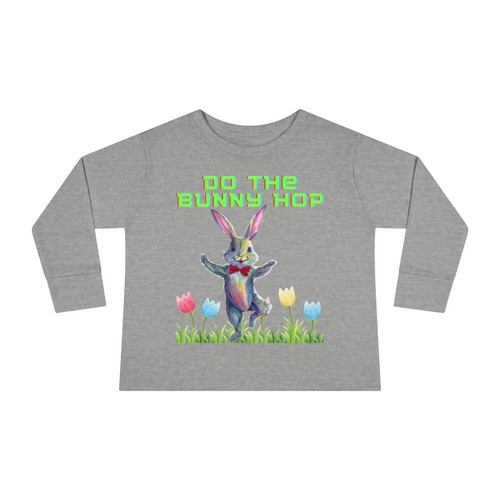 Do The Bunny Hop Easter Bunny Toddler Long Sleeve Shirt/ T-shirt/ Tee Matching - Picture 7 of 33