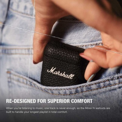 Marshall Minor IV Wireless Earbuds (Black) | eBay