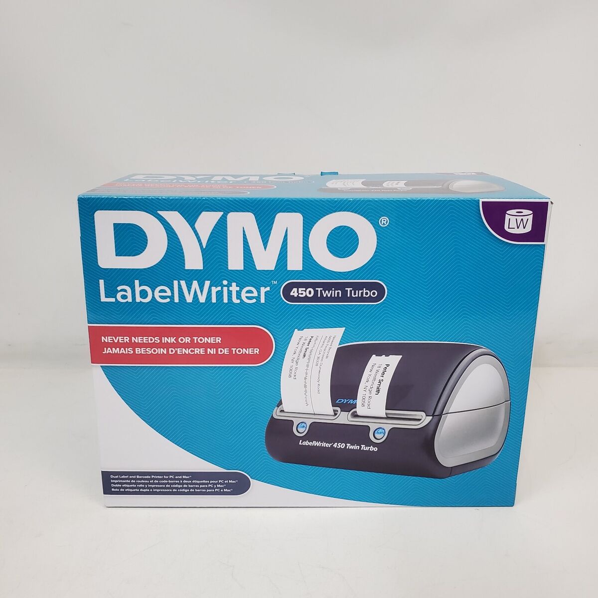 New Dymo LabelWriter 450 Twin Turbo Direct Thermal Label Printer