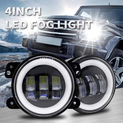 4'' LED Fog Light DRL Angel Eye Halo Lamps For 1994-2010 Dodge RAM 1500 2500 3500