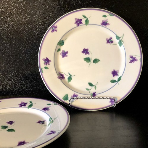 Waverly süß violett Salatteller 2er-Set Gartenzimmer Erbstück Sammlung 8,75"" - Bild 1 von 7