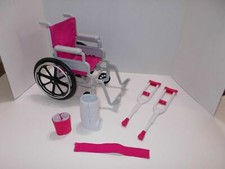 Doll Wheelchair Crutches, leg Cast and arm cast for 18 in Doll Our Generation