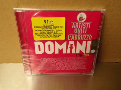 Artisti Uniti Per l'Abruzzo Domani CD 2009 SINGLE! Nuovo Sigillato! New sealed!!
