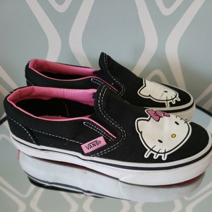 Vans Hello Kitty Classic Slip-on Negro Zapatillas Zapatos Niños del niño 11  | eBay