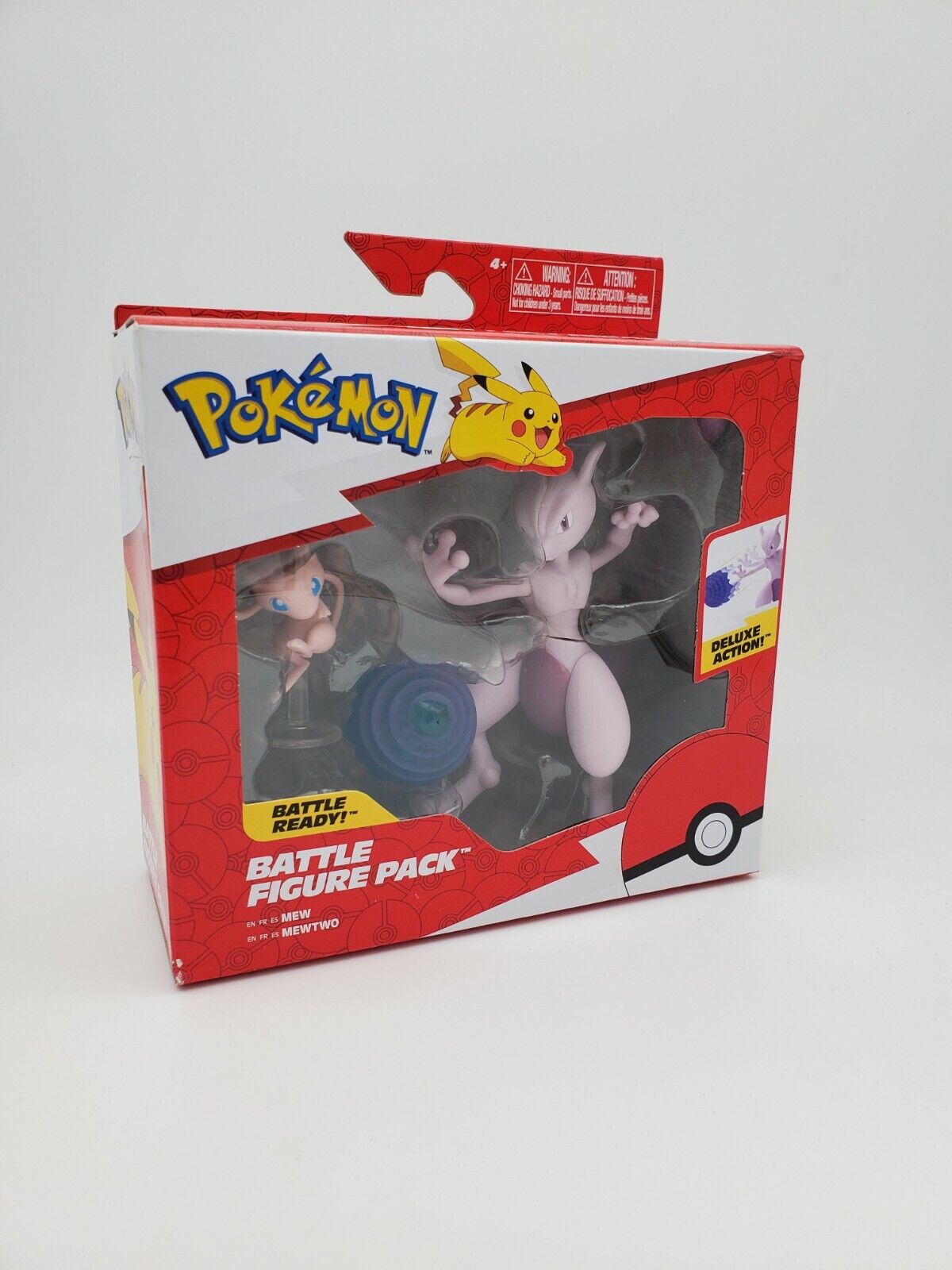 POKEMON BATTLE FIGURE 2 PACK - Features 2-Inch Mew & 4.5-Inch Mewtwo Battle  Figures