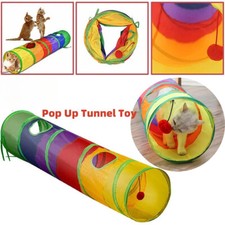 Foldable Pet Cat Tunnel Rabbit Pop Up Rainbow Tunnel Tube Puppy Kitten Play Toy — image 2