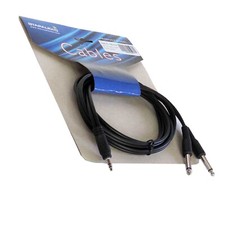 6ft 3.5mm Male Stereo Cable to Dual 1/4-Inch Mono Cable Audio Speaker Mic Cable