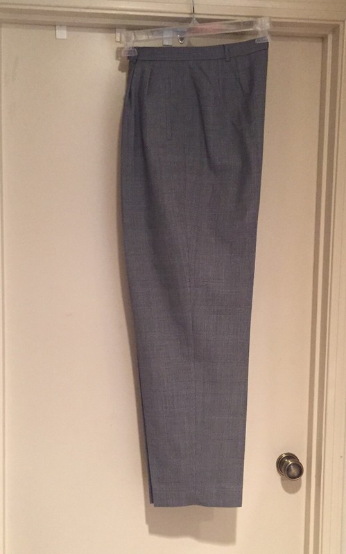 EVAN PICONE Black & White plaid lined dress pants Size 14 