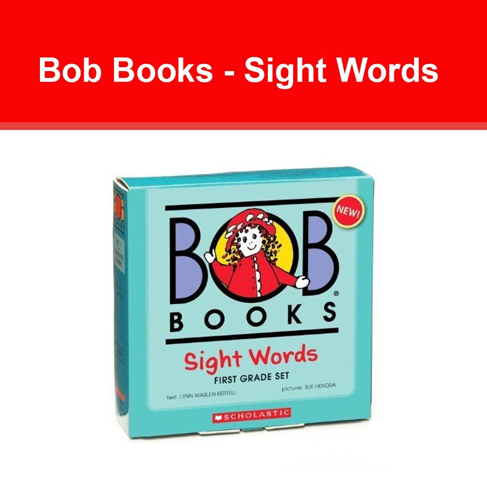 Bob Books Sight Words First Grade Box Set (10 Books ) (Stage 2 Emerging Reader)