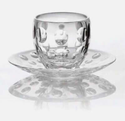   Guzzini Venice Tazzina Con Piattino Vetro Bolle Design Italy Espresso