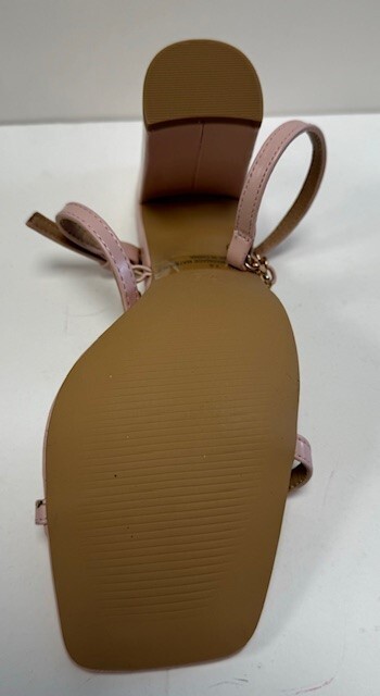 PANTOFOLA D’ORO Sandalo Mixx Shuz donna punta quadrata con catena in oro rosa Regno Unito 6 5 nuovo senza scatola