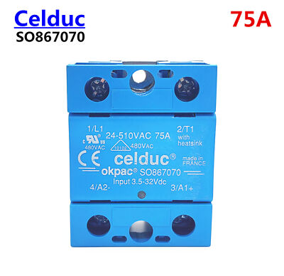 CELDUC solid state relay SO867070 input 3-32VDC OUTPUT 12-280VAC