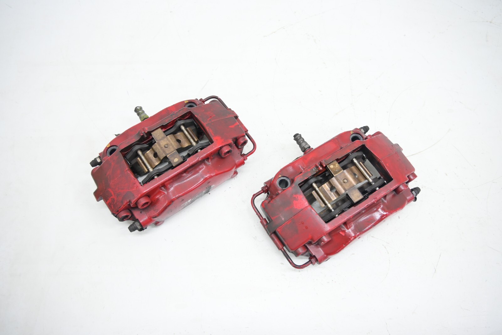 ⭐ 08-17 Maserati Granturismo Rear Brembo Brake Caliper Shoe Carrier Red Set Oem