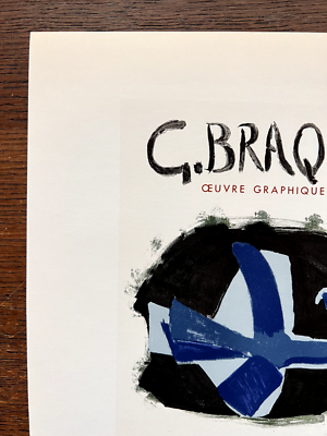 Braque l'œuvre graphique ポスター 1959 Georges Braque Poster Lithograph 