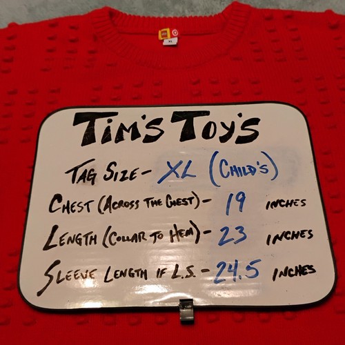 LEGO Target Exclusive Kids Textured Red Knit Sweater Children's Size XL - Picture 9 of 9