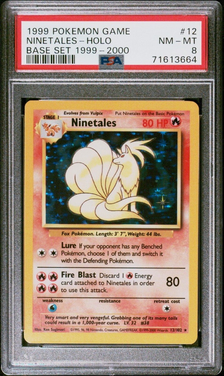 PSA 8 Ninetales - 4th Print - 1999-2000 - UK Printing - Pokemon
