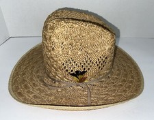 VTG Eddy Bros Ranchman Straw Woven Cowboy Hat O/S Western Hat Made in USA 6 1/2