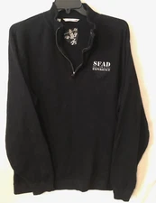 Cutter & Buck Men's XXL Black 1/4 Zip LS Polo Pullover Navy Seals Seal For A Day