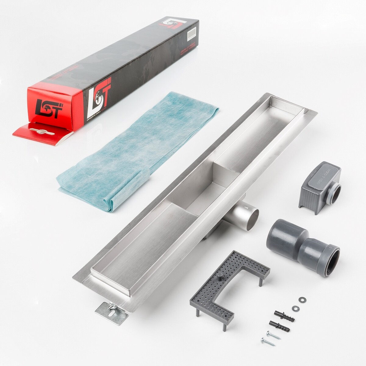 Shower Channel 500 x 70 mm Drain Floor Drainage Channel with Siphon Sealing Tape
