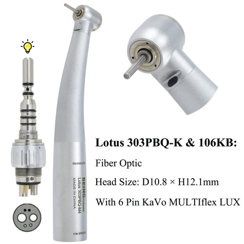 BEING Dental KAVO High Speed Turbine Handpiece Fiber Optic 6 Pin 4 Hole Coupling - Picture 69 of 116