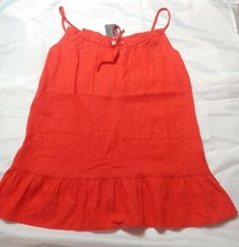 URBAN RENEWAL URBAN OUTFITTERS REMNANTS Red Linen Slip Dress vintage fabrics.