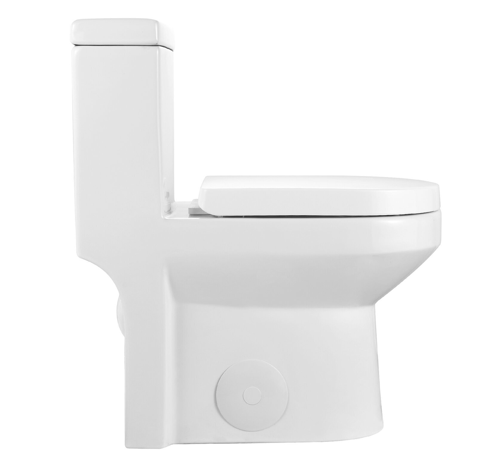 One Piece Toilet Bathroom Modern Compact 0.8/1.28 GPF Dual Flush With Soft Seat