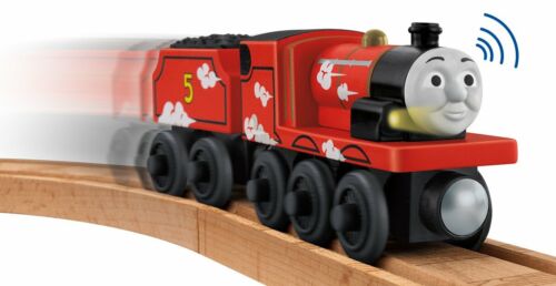 FERROCARRIL DE MADERA THOMAS & FRIENDS ~ ROLLO Y SILBATO JAMES ~ ABSOLUTAMENTE COMO NUEVO ~ 2013 - Imagen 4 de 12