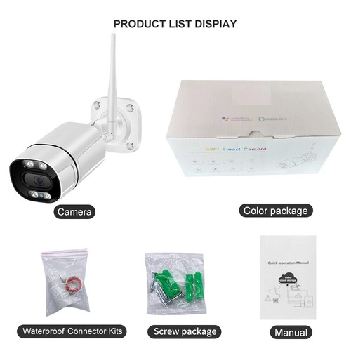 5MP IP66 WiFi 5G Audio Outdoor Waterproof IR IP POE Bullet Camera With CamHi App - Picture 12 of 12