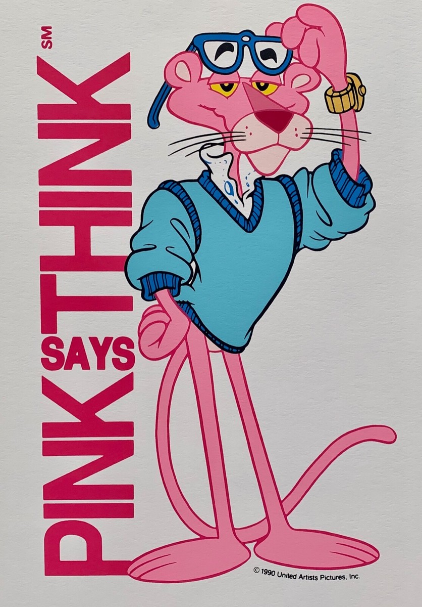 ペンダント ‪‪♡⃜pink☆Panther♡⃜ Pink Panther THINK PINK 1990 Animation Serigraph Fritz Freleng 18