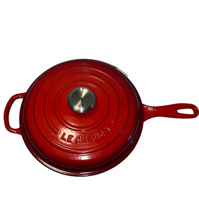 Le Creuset Cerise Cast Iron Signature Cassadou #26 3 3/4 Qt | eBay