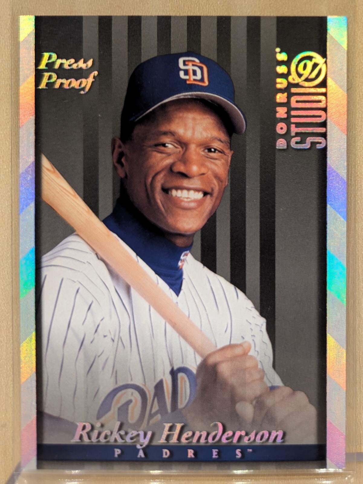 1997 Donruss Studio SILVER PRESS PROOF 42 Rickey Henderson HOF RARE