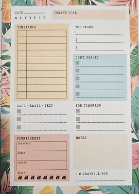To do Liste, Tagesplaner Block, A5 Kalender, persönlicher Organizer, Zeitplaner