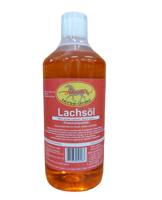 horse-direkt Lachsöl 1 L Omega-3+6, Barföl, Hunde, Katzen, Pferd,