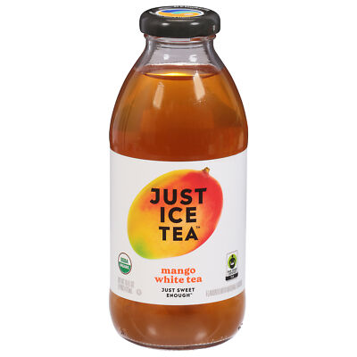 Just Ice Tea Tea Mango White Organic 16 FO (Pack Of 12)