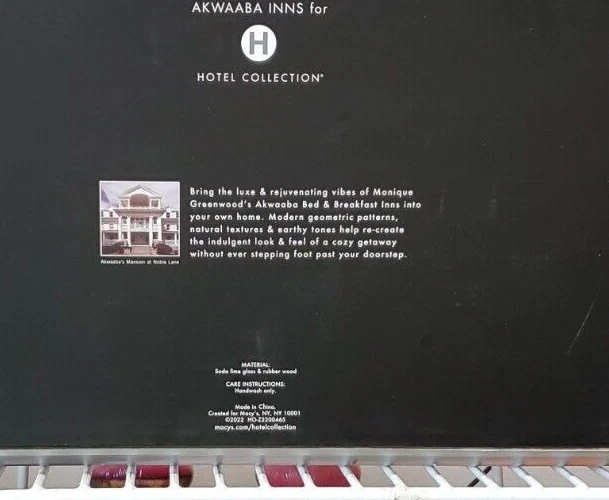 Akwaaba Inns For Hotel Collection Small Wood And Glass Tray 12" X 6" C6 - Image 2 of 2