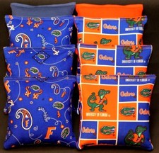 ALL WEATHER University of Florida Gators Cornhole Bean Bags 8 Resin Filled Bags