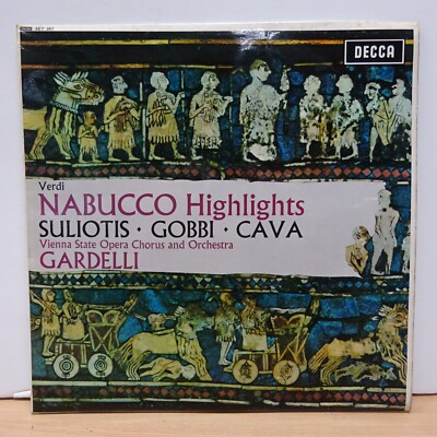 SET 367 VERDI Nabucco GARDELLI GOBBI CAVA DECCA STEREO LP EX