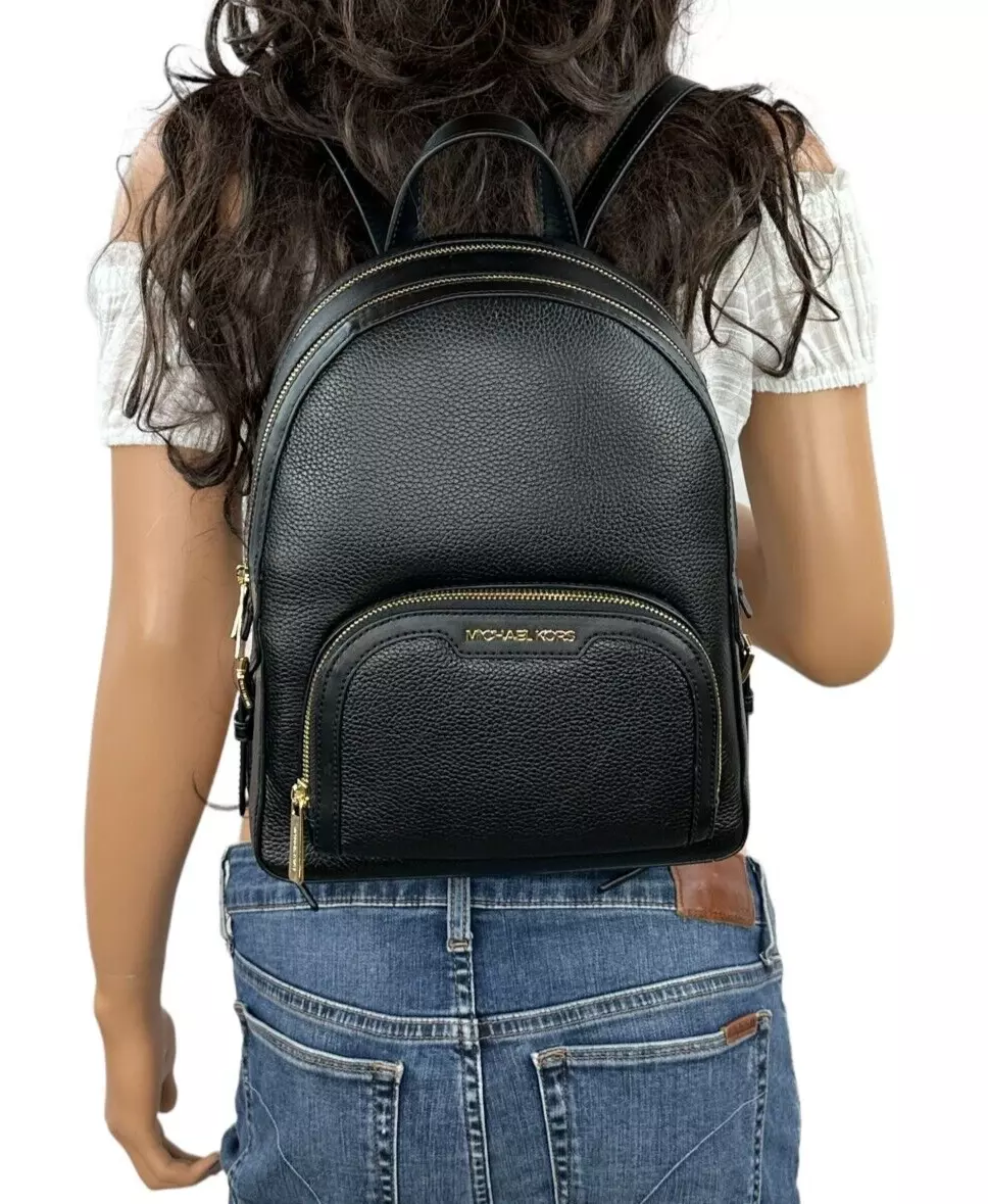 Michael Kors Medium Jaycee Backpack in color Black leather