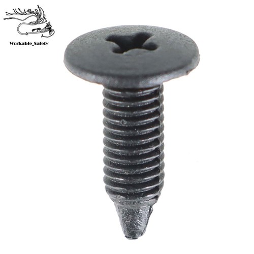 Car Door Fender 6mm Hole Dia Push Plastic Rivets Retainer Clips Black 100Pcs - Picture 7 of 12