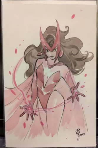 SCARLET WITCH & QUICKSILVER #1 PEACH MOMOKO EXCLUSIVE VIRGIN VARIANT MARVEL