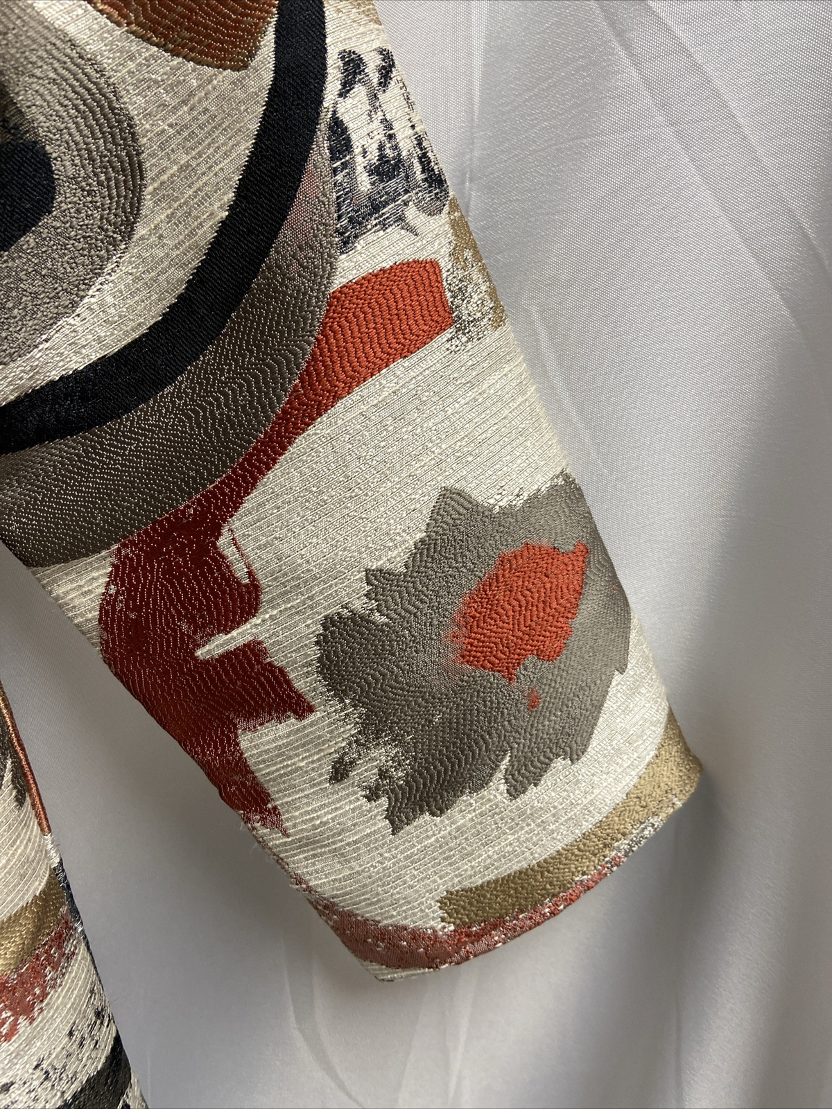 Giacca Pony Vintage Dipinta ARAZZO Southwestern Toggle Nero Marrone Taglia Media