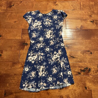 Women s Floral Sleeveless Dress Blue Francesca s Miami Boutique NWOT $56 Medium