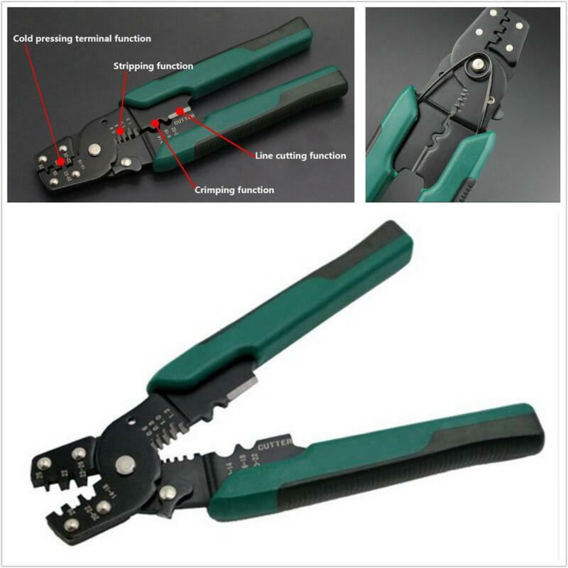 Steel+PPR Cable Wire Stripper Cutter Crimper Plier Tool Antiskid Wear Resisting