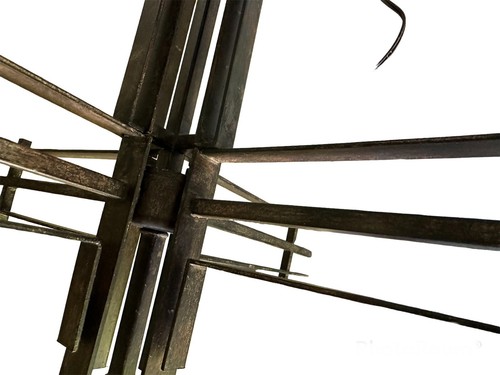 Hampton Bay Chandelier 4 Light Fixture Bronze Linear Contemporary Post Modern gy - Picture 7 of 15