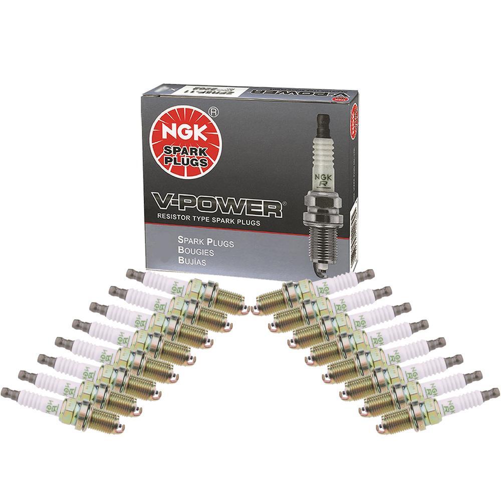 NGK Set of 16 Nickel V-Power Spark Plugs For Mercedes W211 W220 W463 C209 R129