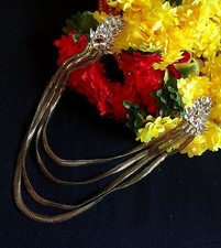 Bride/Groom Attire Kantha Gold Diamond String Necklace Indian Wedding Accessory