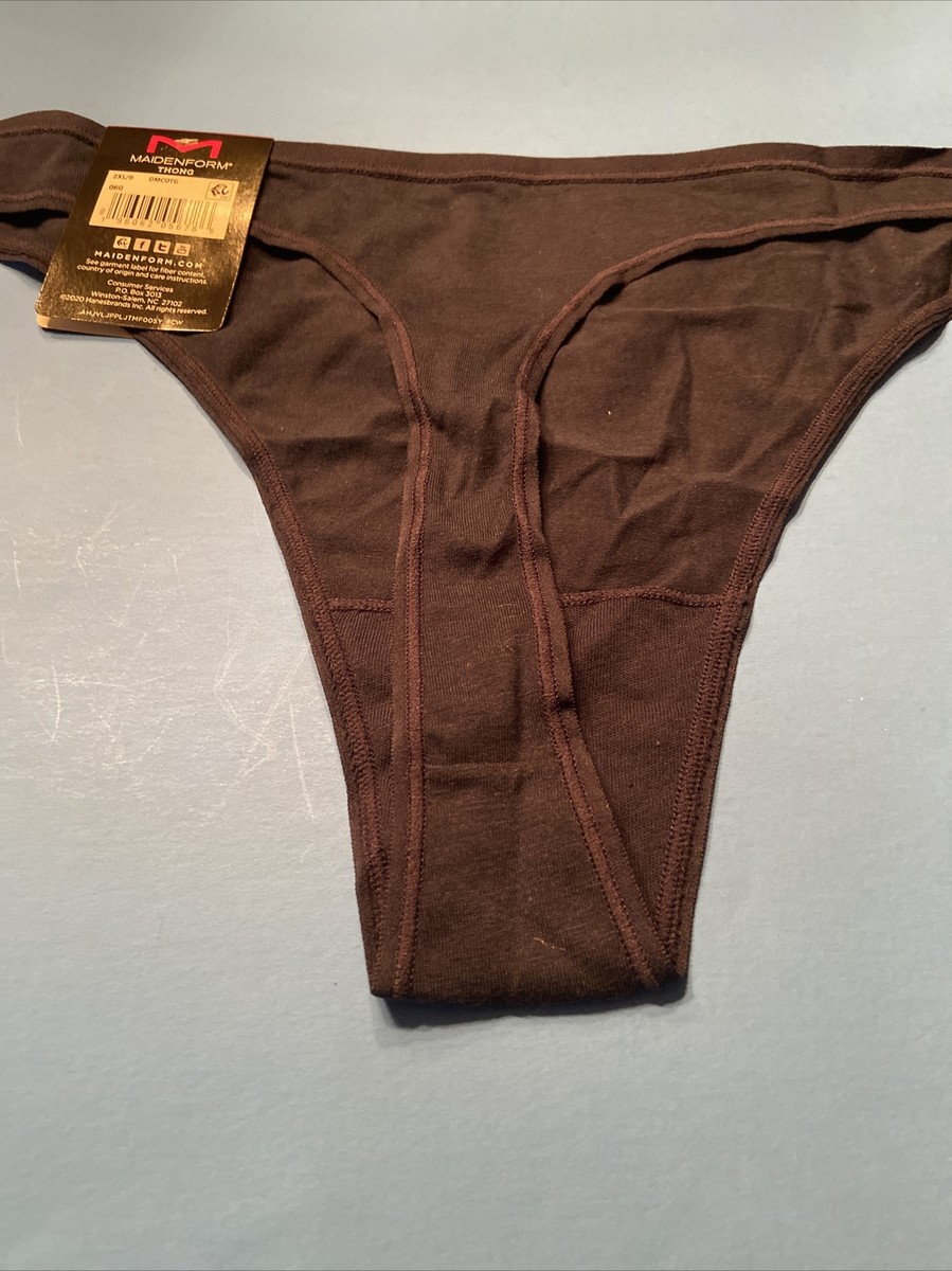 NEW! 3 PAIRS MAIDENFORM “COTTON COMFORT “ BLUE THONG PANTIES /2XL