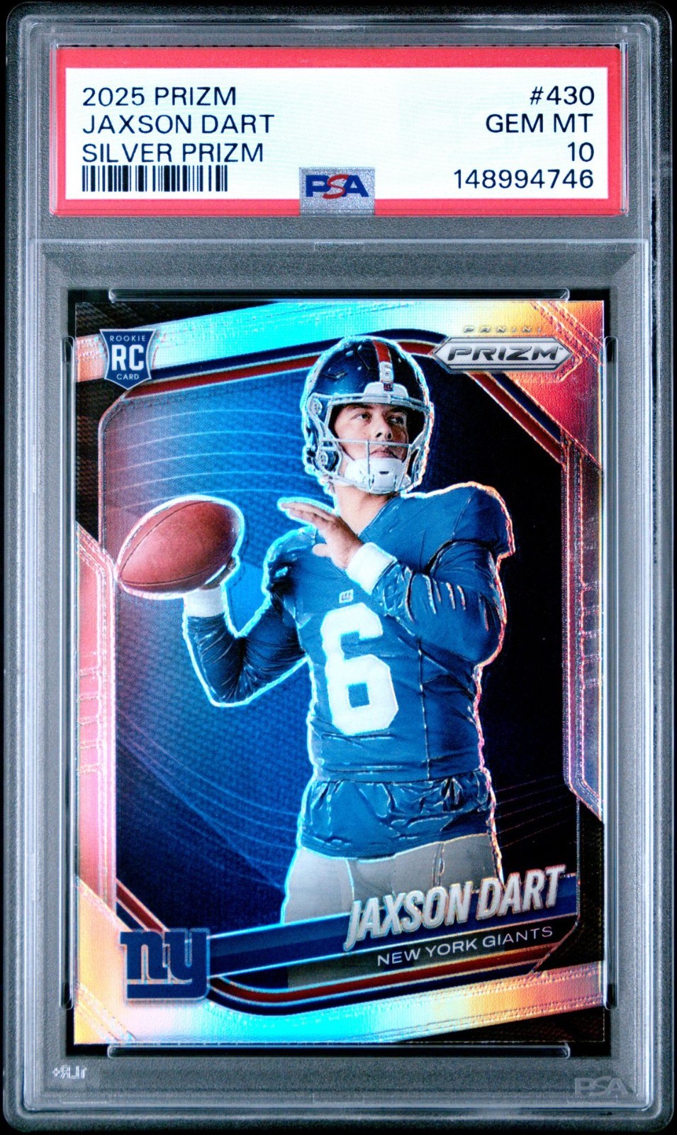 2025 Prizm Jaxson Dart Variation Silver #430 PSA 10 GEM MINT RC ROOKIE