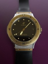 Authentic HUBLOT Professional Black Steel 18k Gold Automatic 36m Watch HKL1400